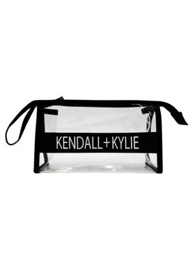 NWOT Kendall & Kylie Clear Cosmetic Pouch with Black Trim